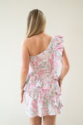 Julie One Shoulder Floral Dress
