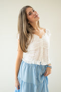 Junior Daphne Sweetheart Boho Top by Katie J