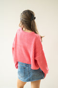 Penelope Cropped Knit Sweater