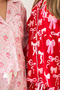 Valentine's Bow Print 2pcs Shorts Pajama Set