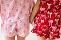 Valentine's Bow Print 2pcs Shorts Pajama Set
