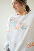 Cozy Heart Patchwork Sweatshirt
