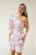 Julie One Shoulder Floral Dress