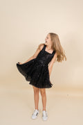 Harper Dress in Black Sequin by Miss Behave