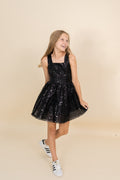 Harper Dress in Black Sequin by Miss Behave