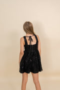 Harper Dress in Black Sequin by Miss Behave