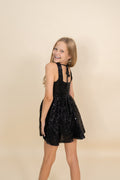 Harper Dress in Black Sequin by Miss Behave