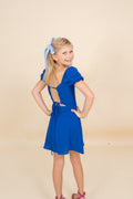 Tween Skylar Dress in Blue by Miss Behave