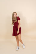 Berkley Dress in Burgundy by Miss Behave