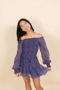 Gia Smocked Chiffon Top in Purple by Flowers by Zoe