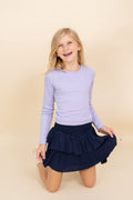 Gracie Ribbed Purple Top by Flowers by Zoe