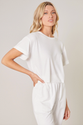 Montreal Ribbed Knit Boxy Crop Top