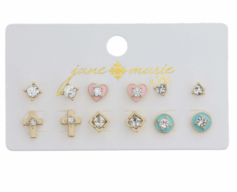 Jane Marie 6 Stud Earring Sets