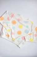 All Over Rainbow Happy Face Top