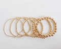 2mm Gold Beaded Bracelet