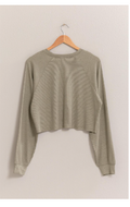 Libby Ribbed Long Sleeve Crop Sweater