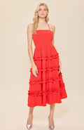 Ellie Ruffled Midi Dress