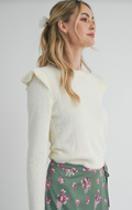 Abigail Ruffle Trim Sweater