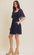 Peyton Flutter Sleeve Dress