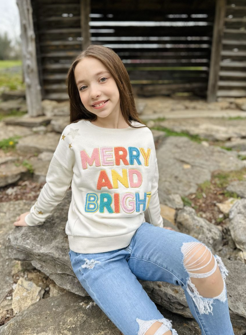 Merry and Bright Chenille Graphic Sweater