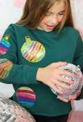 Sequin Christmas Ornament Sweatshirt