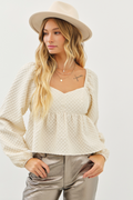 Tahlia Textured Babydoll Top