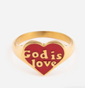 Enamel God is Love Ring