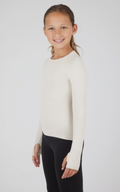 Girls Seamless Long Sleeve Top with Thumbholes