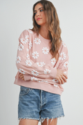 Daisy Round Neck Sweatshirt