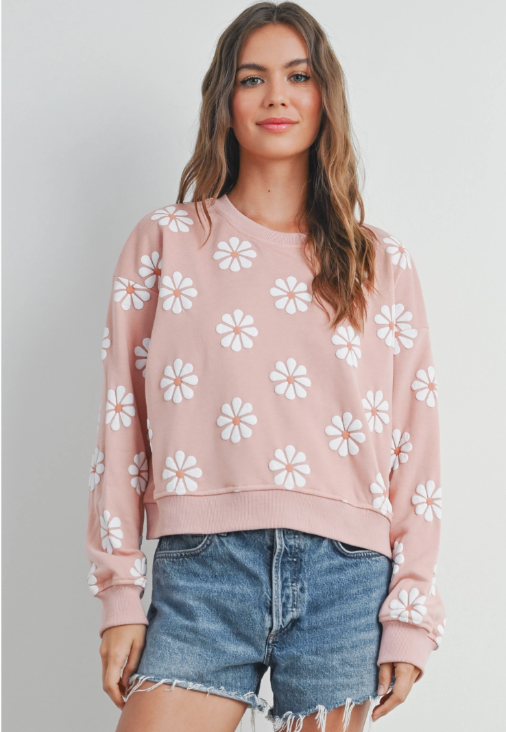 Daisy Round Neck Sweatshirt