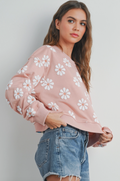 Daisy Round Neck Sweatshirt