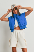 Sienna Zip-Up Crop Puffer Vest