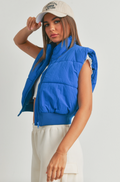 Sienna Zip-Up Crop Puffer Vest