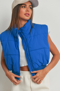 Sienna Zip-Up Crop Puffer Vest