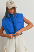 Sienna Zip-Up Crop Puffer Vest