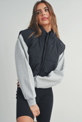 Sienna Zip-Up Crop Puffer Vest