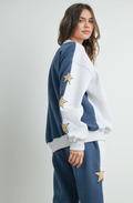 Ellen V-Neck Star Sweater