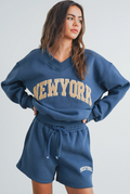 New York V-Neck Sweatshirt