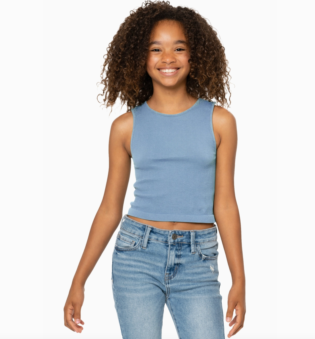 Tween Ribbed Tank Top by Malibu Sugar – Ruth and Naomi
