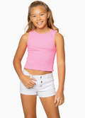 Tween Ribbed Tank Top by Malibu Sugar