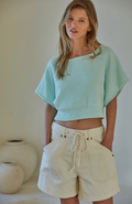 Olivia Open Back Short Sleeve Sweater