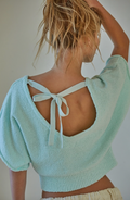 Olivia Open Back Short Sleeve Sweater