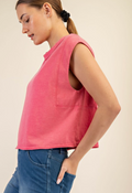 Adrienne Sleeveless Mineral Washed Top