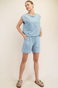Adrienne Sleeveless Mineral Washed Top