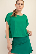 Oversized Cotton Slub Open Back Top