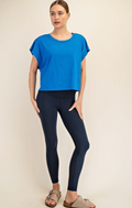 Oversized Cotton Slub Open Back Top
