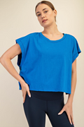 Oversized Cotton Slub Open Back Top
