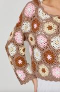 Reyna Crochet Knit Top