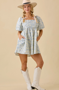 Aimee Bubble Sleeve Baby Doll Dress