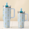 Blue Bows 40 oz Lifestyle Flip Straw Tumbler